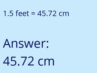1.5 feet in cm image