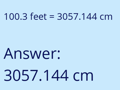 100.3 feet in cm image