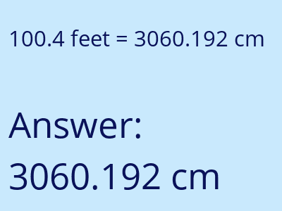 100.4 feet in cm image