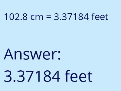 102.8 cm in feet image