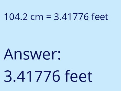 104.2 cm in feet image