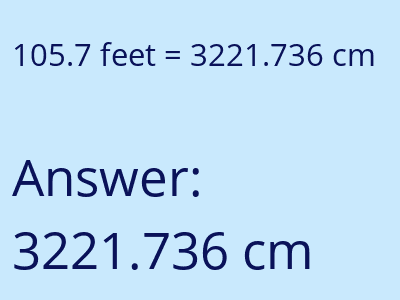 105.7 feet in cm image
