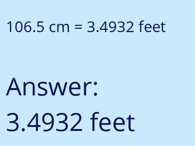 106.5 cm in feet image