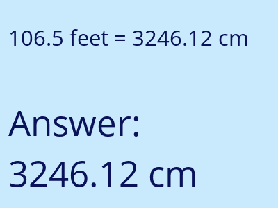 106.5 feet in cm image