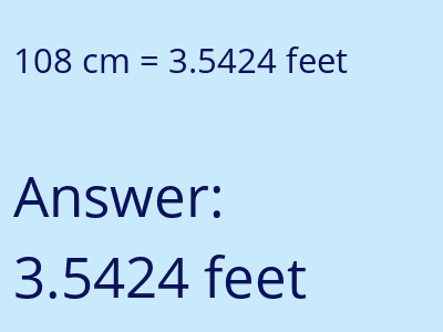 108 cm in feet image