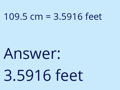 109.5 cm in feet image
