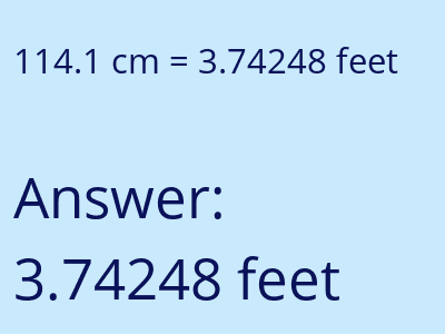 114.1 cm in feet image