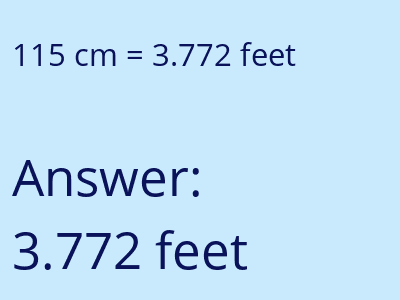 115 cm in feet image