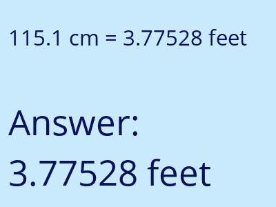 115.1 cm in feet image