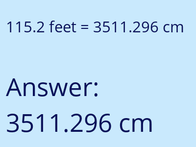 115.2 feet in cm image