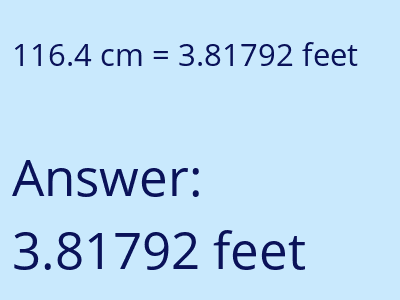 116.4 cm in feet image