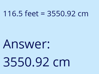 116.5 feet in cm image