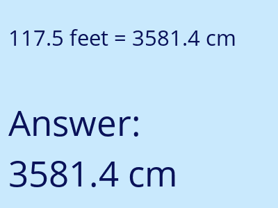117.5 feet in cm image