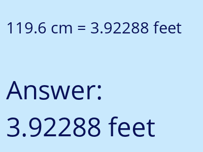 119.6 cm in feet image