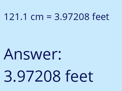 121.1 cm in feet image