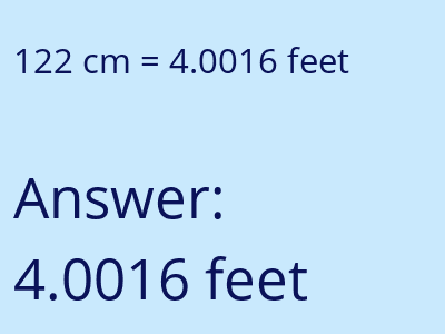 122 cm in feet image