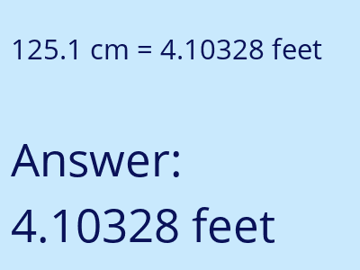 125.1 cm in feet image