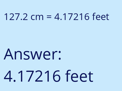 127.2 cm in feet image