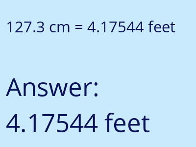 127.3 cm in feet image
