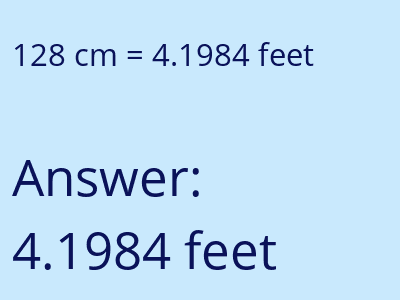 128 cm in feet image