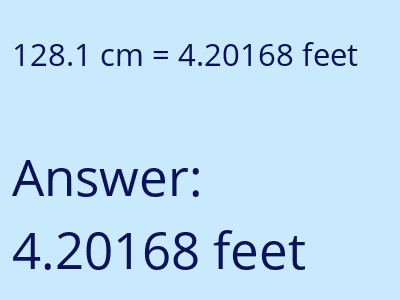 128.1 cm in feet image