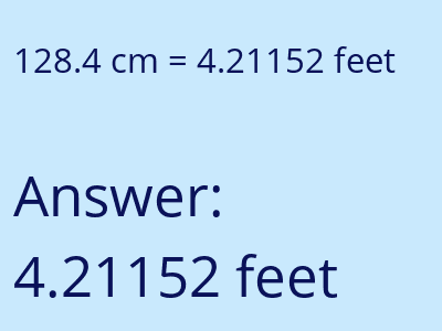 128.4 cm in feet image