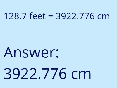 128.7 feet in cm image
