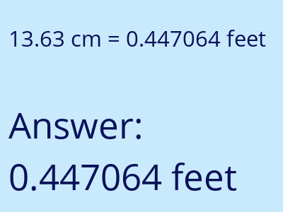 13.63 cm in feet image