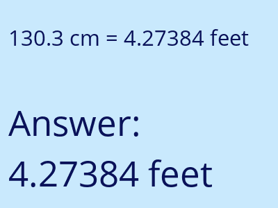 130.3 cm in feet image