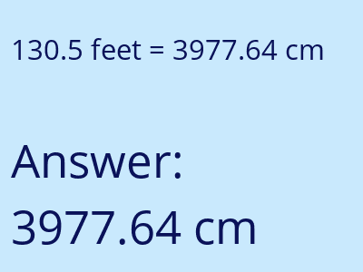 130.5 feet in cm image