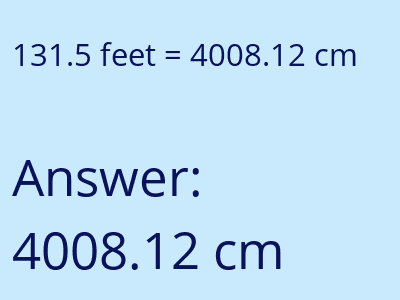 131.5 feet in cm image