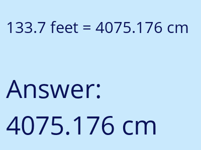 133.7 feet in cm image