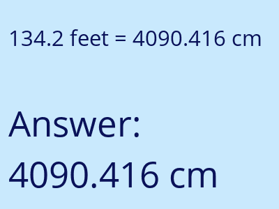 134.2 feet in cm image