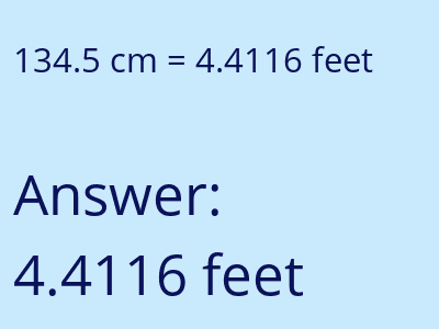 134.5 cm in feet image