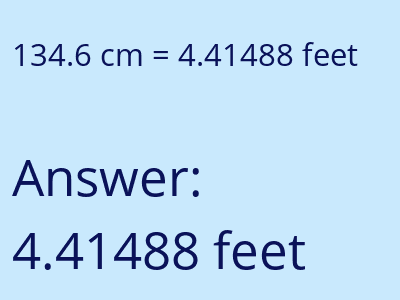 134.6 cm in feet image