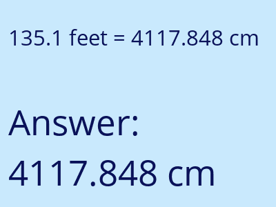 135.1 feet in cm image