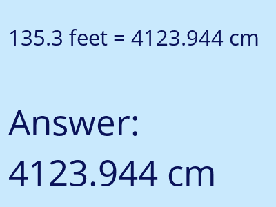 135.3 feet in cm image