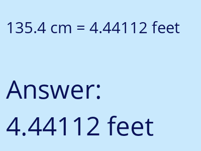 135.4 cm in feet image