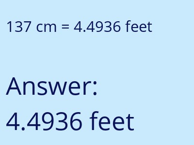 137 cm in feet image