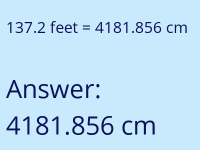 137.2 feet in cm image