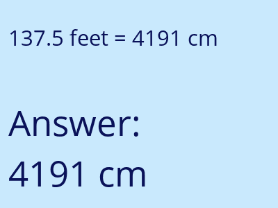 137.5 feet in cm image