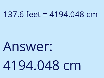 137.6 feet in cm image