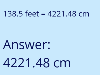 138.5 feet in cm image