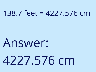 138.7 feet in cm image