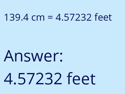 139.4 cm in feet image