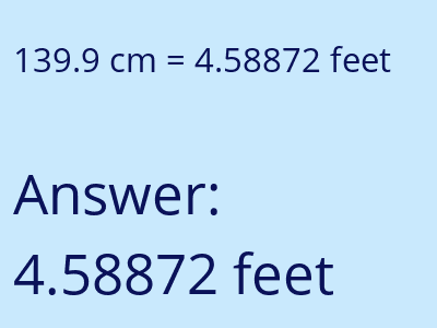 139.9 cm in feet image