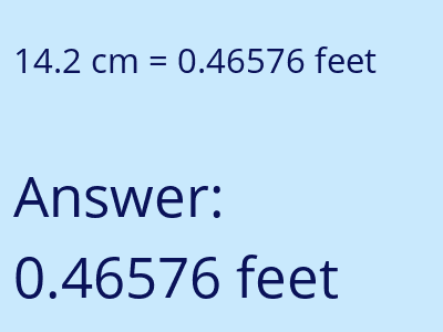 14.2 cm in feet image