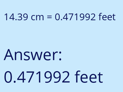 14.39 cm in feet image