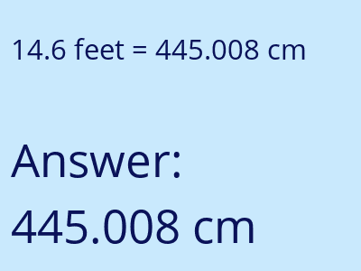 14.6 feet in cm image