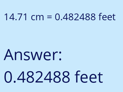 14.71 cm in feet image